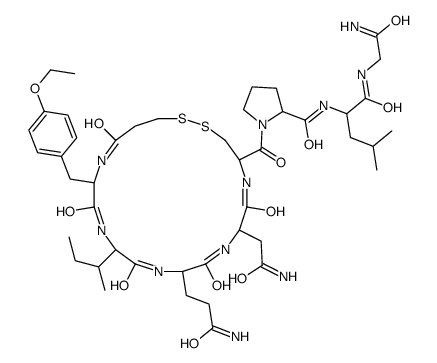 oxytocin, 1-desamino-(O-Et-Tyr)(2)-结构式