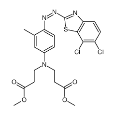 methyl N-[4-[(6,7-dichloro-2-benzothiazolyl)azo]-3-methylphenyl]-N-(3-methoxy-3-oxopropyl)-beta-alaninate structure