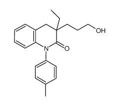 3-ethyl-3-(3-hydroxypropyl)-1-p-tolyl-3,4-dihydro-1H-quinolin-2-one结构式