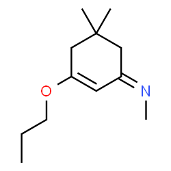 Methanamine, N-(5,5-dimethyl-3-propoxy-2-cyclohexen-1-ylidene)-, [N(Z)]- (9CI) structure