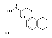 N'-hydroxy-2-(5,6,7,8-tetrahydronaphthalen-1-ylsulfanyl)ethanimidamide,hydrochloride Structure