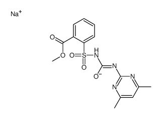 methyl o-[[[[(4,6-dimethyl-2-pyrimidinyl)amino]carbonyl]amino]sulphonyl]benzoate, monosodium salt结构式