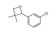 2-(3-chlorophenyl)-3,3-dimethyloxetane结构式