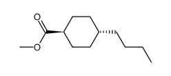 methyl ester of trans 4-butylcyclohexanecarboxylic acid Structure