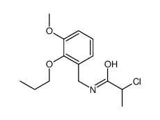 2-chloro-N-[(3-methoxy-2-propoxyphenyl)methyl]propanamide Structure