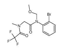 2-bromo-N-(methoxymethyl)-N-[N-methyl-N-(trifluoroacetyl)glycyl]aniline结构式