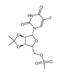 5'-O-mesyl-2',3'-O-isopropylidene-5-fluorouridine Structure