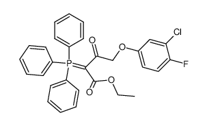 [(3-chloro-4-fluorophenoxyacetyl)(ethoxycarbonyl)methylene]triphenylphosphorane Structure