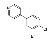 3-bromo-2-chloro-5-pyridin-4-ylpyridine Structure