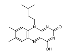 7,8-dimethyl-10-(3-methylbutyl)benzo[g]pteridine-2,4-dione结构式