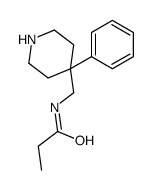 N-[(4-phenylpiperidin-4-yl)methyl]propionamide structure