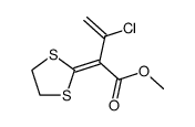 3-chloro-2-(1,2-ethylenedithio-methylene)-but-3-enoic acid methyl ester结构式