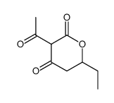 3-acetyl-6-ethyl-2,4-dioxo-3,4,5,6-tetrahydro-2H-pyrane Structure