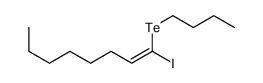 1-butyltellanyl-1-iodooct-1-ene Structure