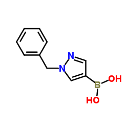 1-苯甲基-1H-吡唑-4-硼酸结构式