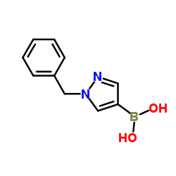 (1-Benzyl-1H-pyrazol-4-yl)boronic acid structure