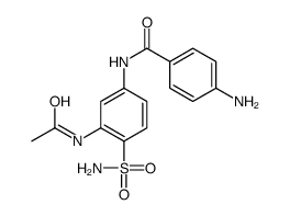 2-acetamido-4-[(4-aminobenzoyl)amino]benzenesulphonamide Structure
