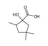 1-hydroxy-2,4,4-trimethyl-cyclopentanecarboxylic acid Structure