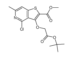 methyl 3-(2-tert-butoxy-2-oxoethoxy)-4-chloro-6-methylthieno[3,2-c]pyridine-2-carboxylate结构式