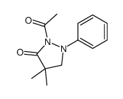 2-acetyl-4,4-dimethyl-1-phenylpyrazolidin-3-one Structure