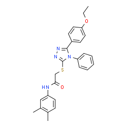N-(3,4-DIMETHYLPHENYL)-2-([5-(4-ETHOXYPHENYL)-4-PHENYL-4H-1,2,4-TRIAZOL-3-YL]SULFANYL)ACETAMIDE结构式
