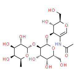 O-6-deoxy-a-L-galactopyranosyl-(1->2)-O-b-D-galactopyranosyl-(1->3)-2-(acetylamino)-1,5-anhydro-2-deoxy-D-arabino-Hex-1-enitol picture