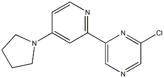 2-Chloro-6-(4-pyrrolidin-1-yl-pyridin-2-yl)-pyrazine Structure