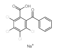 Benzoicacid, 2-benzoyl-3,4,5,6-tetrachloro-, sodium salt (1:1) structure