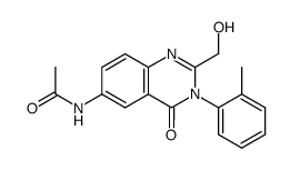 6-acetamido-2-hydroxymethyl-3-(o-tolyl)-4(3H)-quinazolinone结构式