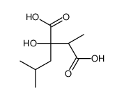 (2R,3S)-2-hydroxy-3-methyl-2-(2-methylpropyl)butanedioic acid结构式