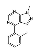 1-methyl-4-(o-methylphenyl)pyrazolo(3,4-d)pyrimidine结构式