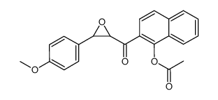 1-(1-acetoxy-[2]naphthyl)-2,3-epoxy-3-(4-methoxy-phenyl)-propan-1-one结构式