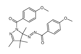 1-(p-methoxybenzoyl)-5-(p-methoxybenzoylazo)-3,4,4,5-tetramethyl-2-pyrazoline Structure