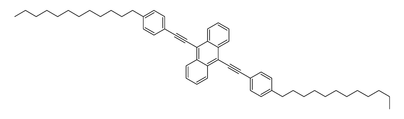 9,10-bis[2-(4-dodecylphenyl)ethynyl]anthracene结构式