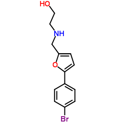 2-({[5-(4-Bromophenyl)-2-furyl]methyl}amino)ethanol结构式