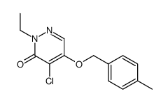 4-chloro-2-ethyl-5-[(4-methylphenyl)methoxy]pyridazin-3-one结构式