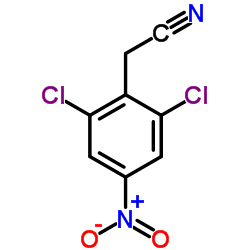 2,6-Dichloro-4-nitrobenzeneacetonitrile结构式