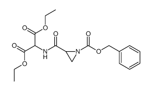 2-[(1-Benzyloxycarbonyl-aziridine-2-carbonyl)-amino]-malonic acid diethyl ester Structure