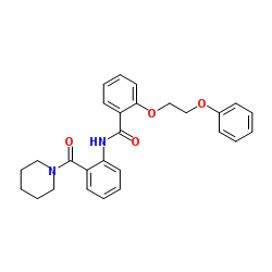 2-(2-Phenoxyethoxy)-N-[2-(1-piperidinylcarbonyl)phenyl]benzamide Structure