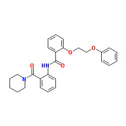 2-(2-Phenoxyethoxy)-N-[2-(1-piperidinylcarbonyl)phenyl]benzamide结构式