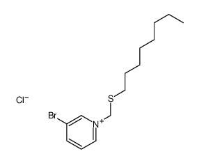 3-bromo-1-(octylsulfanylmethyl)pyridin-1-ium,chloride Structure
