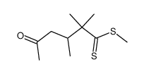 methyl 2,2,3-trimethyl-5-oxohexanedithioate Structure