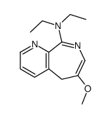 N,N-diethyl-6-methoxy-5H-pyrido[2,3-c]azepin-9-amine结构式