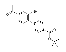 1-BOC-4-(4-ACETYL-2-AMINO-PHENYL)-4H-PYRAZINE Structure