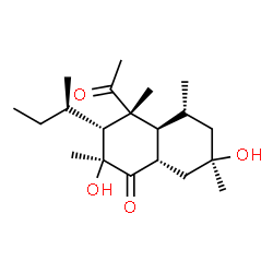 (2S,3R,4R,4aα,8aβ)-4-Acetyl-3,4,4a,5,6,7,8,8a-octahydro-2β,7β-dihydroxy-2α,4,5α,7α-tetramethyl-3-[(R)-1-methylpropyl]-1(2H)-naphthalenone structure