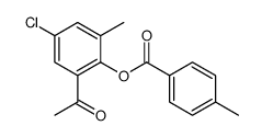 (2-acetyl-4-chloro-6-methylphenyl) 4-methylbenzoate结构式