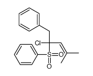 [2-(benzenesulfonyl)-2-chloro-4-methylpent-3-enyl]benzene结构式