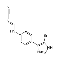 N'-[4-(5-bromo-1H-imidazol-4-yl)phenyl]-N-cyanomethanimidamide结构式