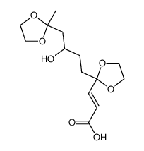 Methyl 4,4,9,9-bis(ethylenedioxy)-7-hydroxy-2(E)-decenoate Structure