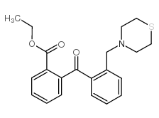 2-CARBOETHOXY-2'-THIOMORPHOLINOMETHYL BENZOPHENONE结构式
